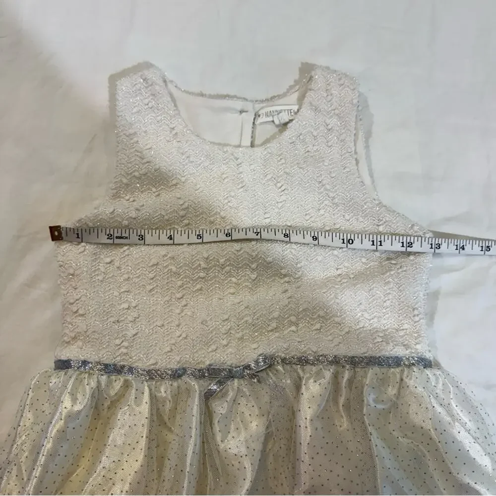 Nanette Kids Dress & Coat Set – Size 7/8 – Ivory Holiday/Party Outfit